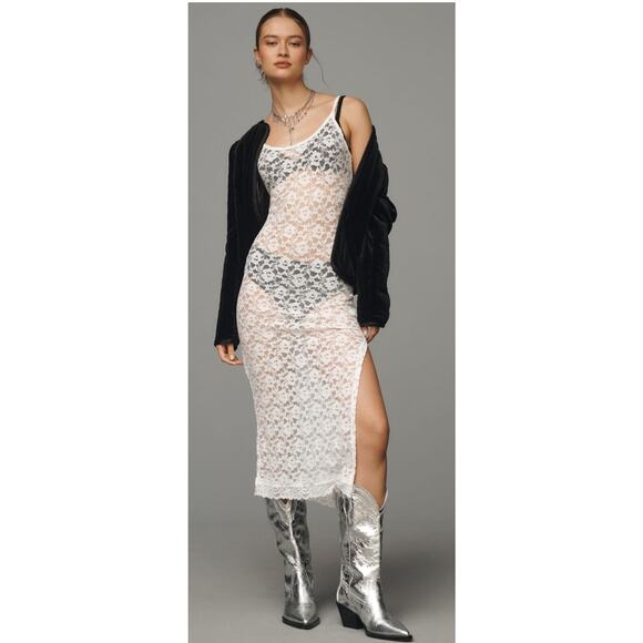 Anthropologie Dresses & Skirts - By Anthropologie Lace Midi Slip Dress